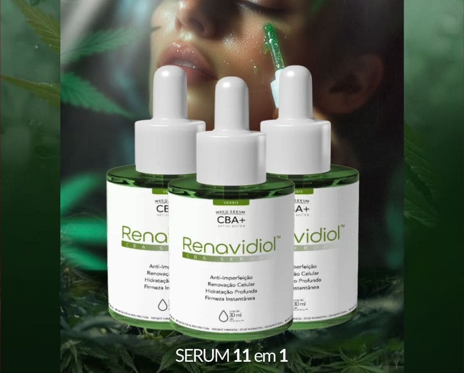 Rejuvenesça sua pele com o Renavidiol CBA - Sérum. Fórmula avançada com canabidiol, retinol e ácido salicílico para hidratar, clarear manchas, reduzir rugas e controlar a oleosidade. Resultados rápidos e duradouros