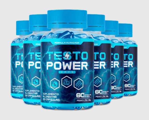 Testo Power Caps Natural para a Sua Melhor Performance (Kit 06 frascos)