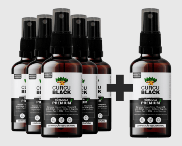 CurcuBlack - Kit com 06 frascos