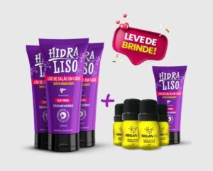 Hidraliso - Progressiva de Chuveiro sem Formol - (Kit 4 frascos + 4 Óleo Argan)
